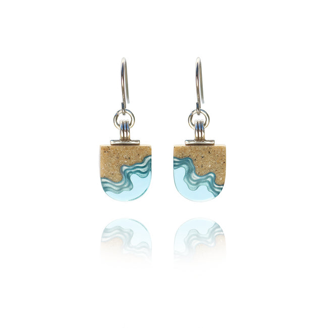 Bold B Shoreline Earrings Aqua