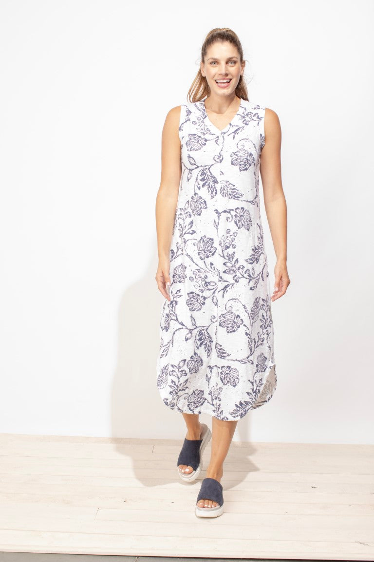 Escape Floral Scroll Dress