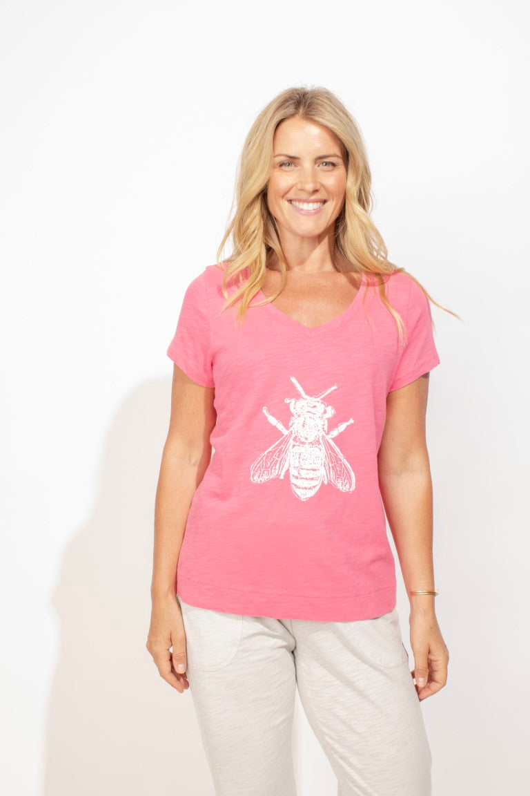 Escape Bee Tee in Watermelon