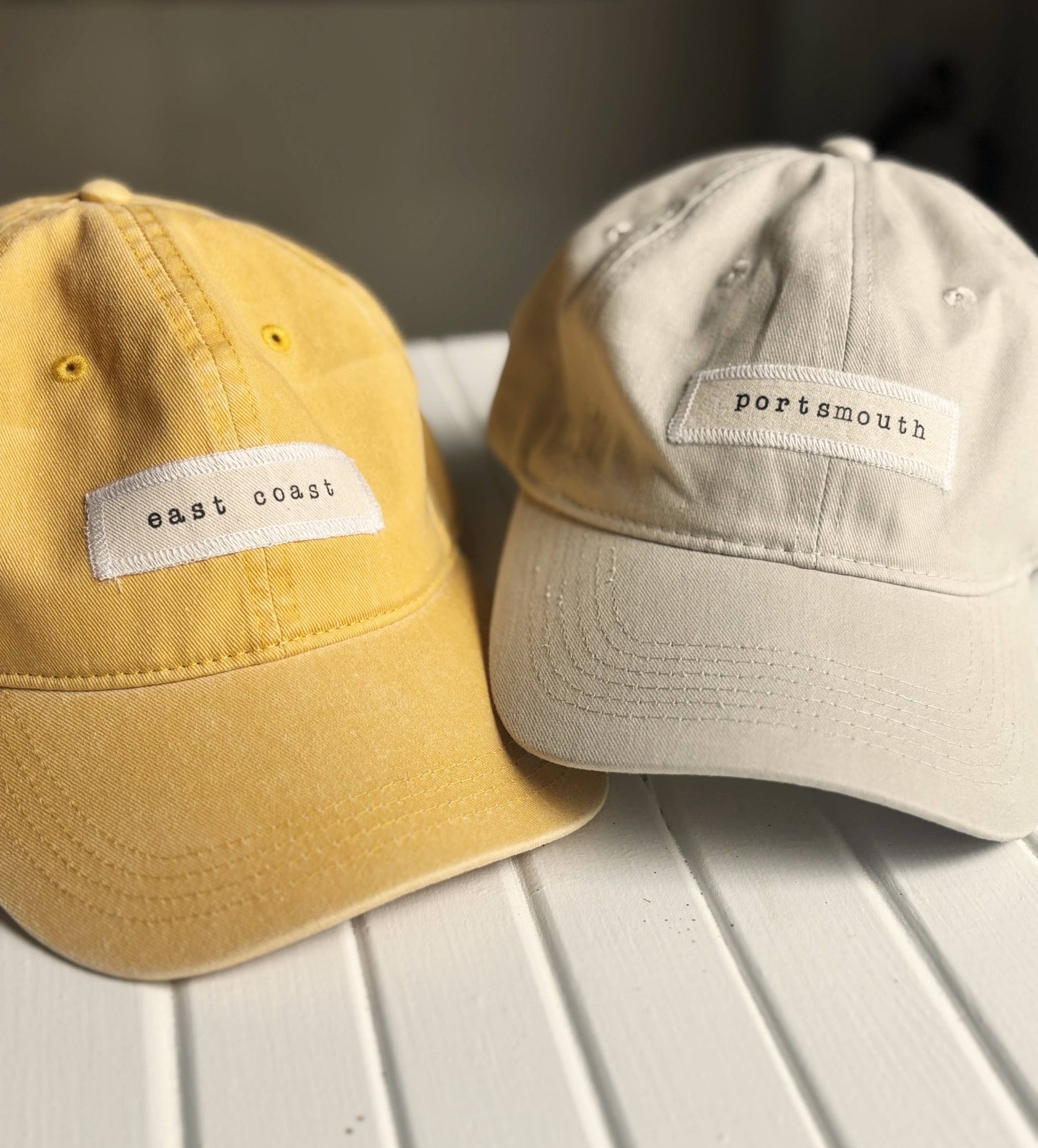 Branford Hand Stamped Baseball Cap - Stone