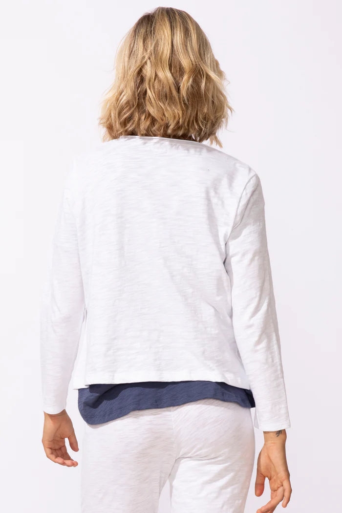 Escape Cotton Slub Easy Jacket in White