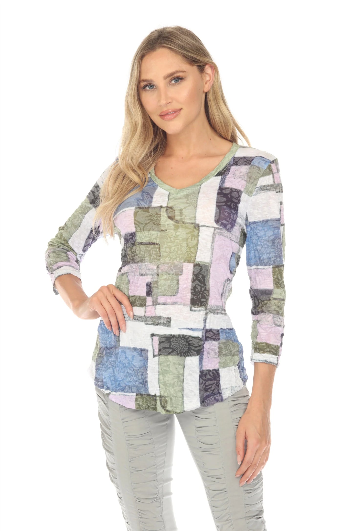 Carine Meadow Mosaic V -Neck