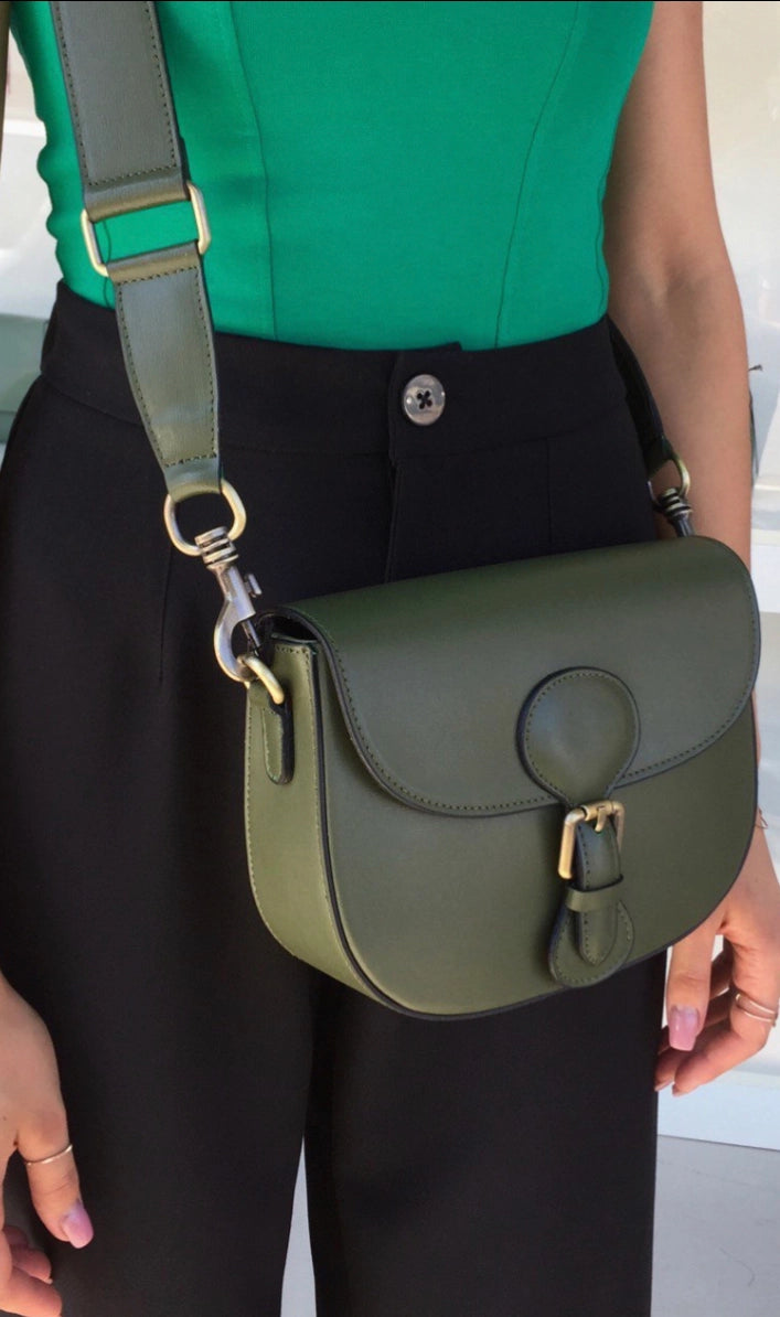 JiJou Leather Saddlebag Cross Body