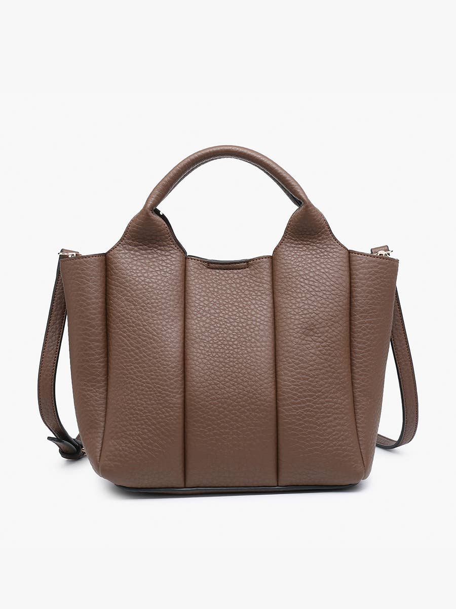 Jen & Co M2597 Maddox Paneled Satchel w/ Long Strap