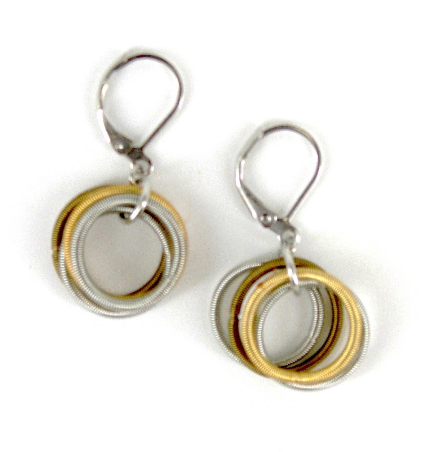 271 - Gold/Silver/Bronze PW Loop Earring