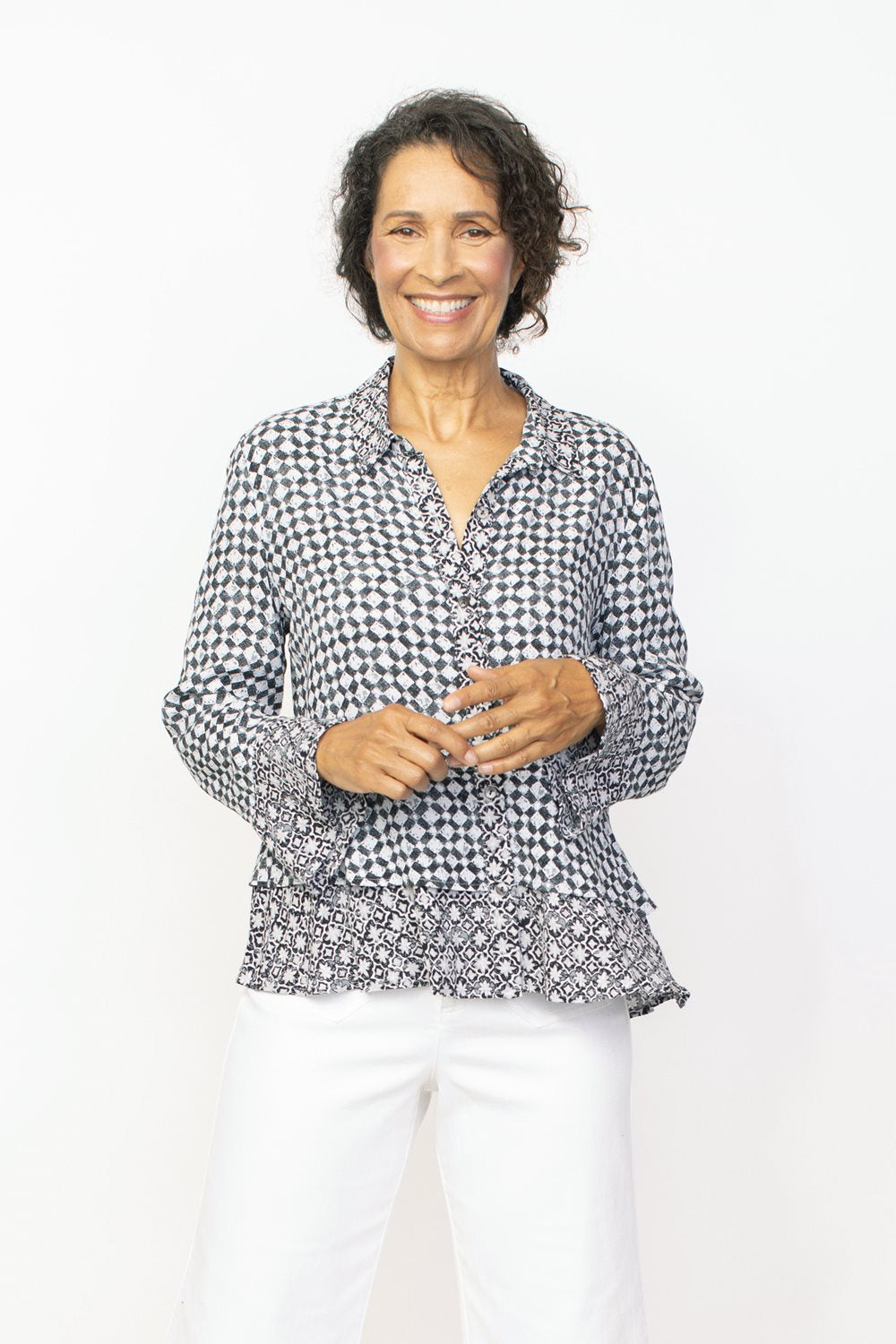 Habitat Diamond Flounce Blouse