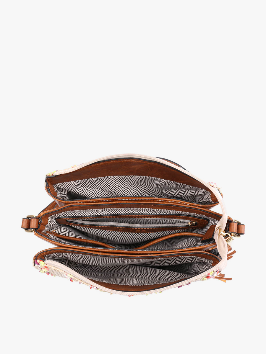 M1918 Sabrina 2 Tone Crossbody w/ 3 Compartments