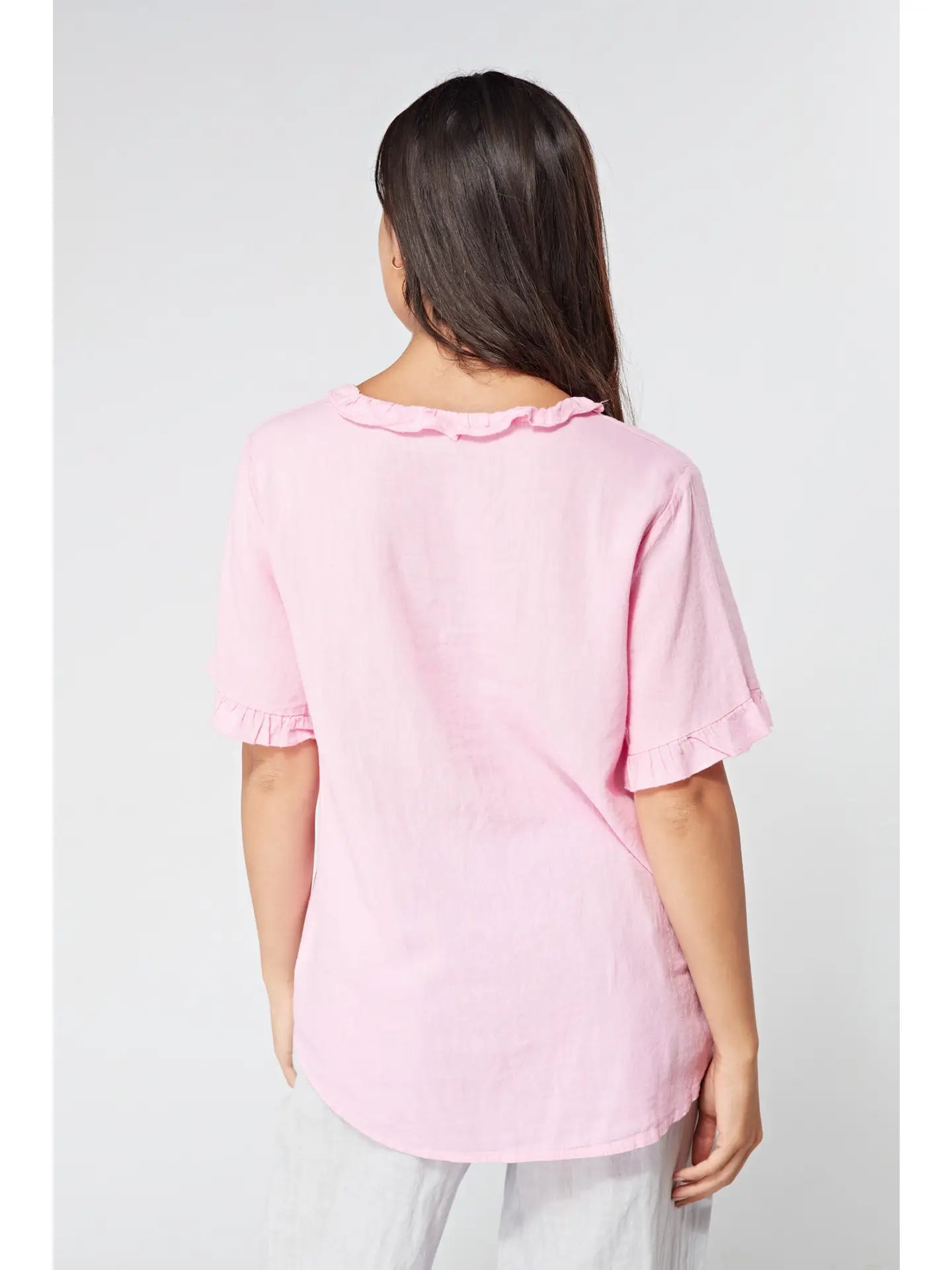 Luca V Pink Renazzo Top