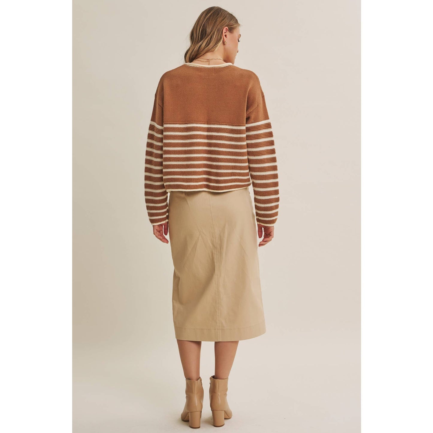 COZY Cabin Stripe Sweater Top