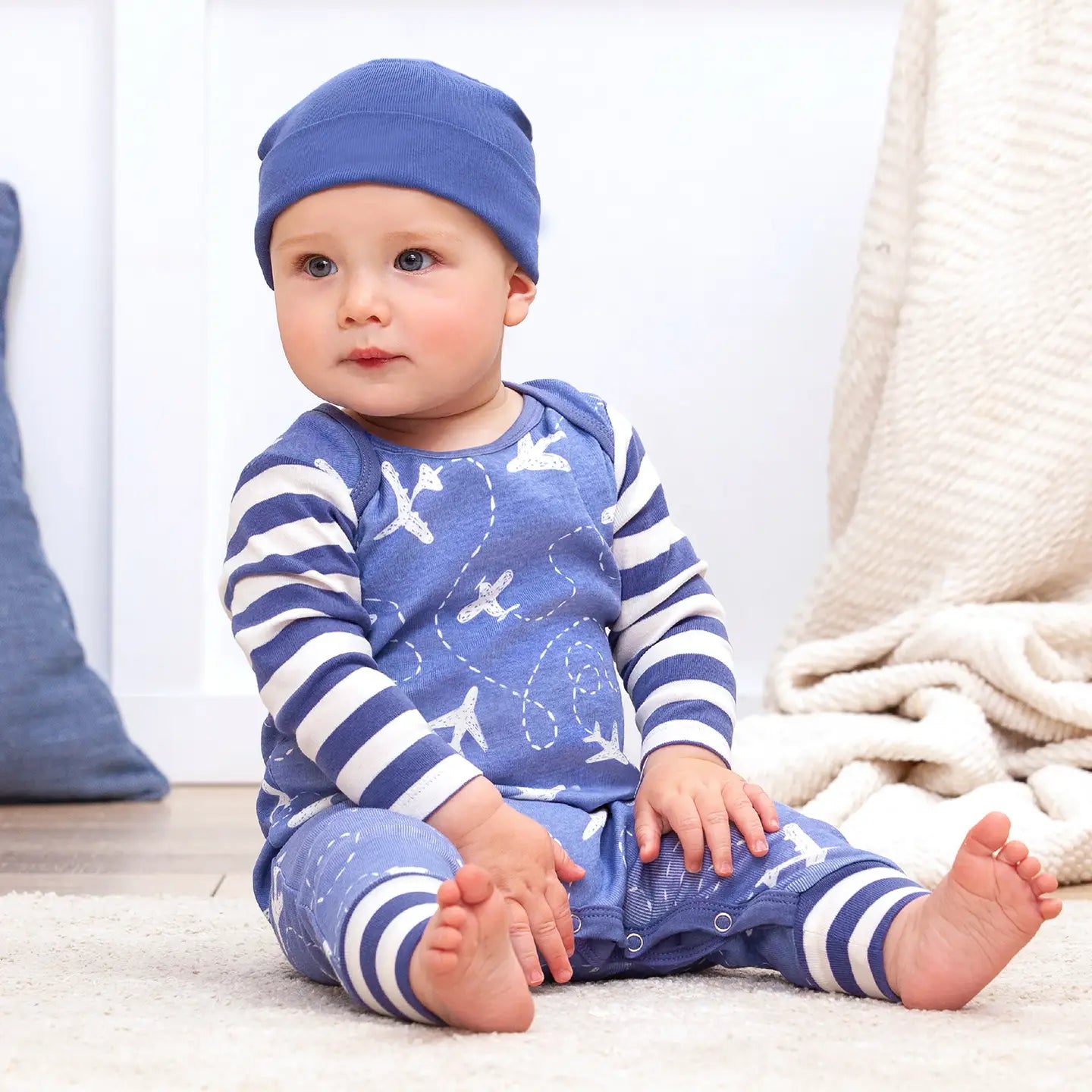 Tesa Babe Airplanes Cotton Romper
