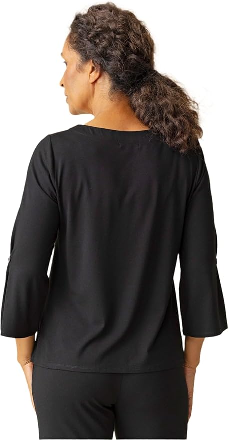 Haitat Core Travel Black Pleated Sleeve Tee