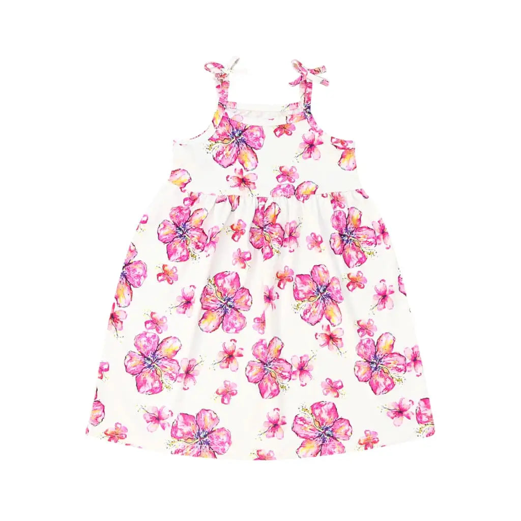 Hibiscus Spaghetti Strap Dress