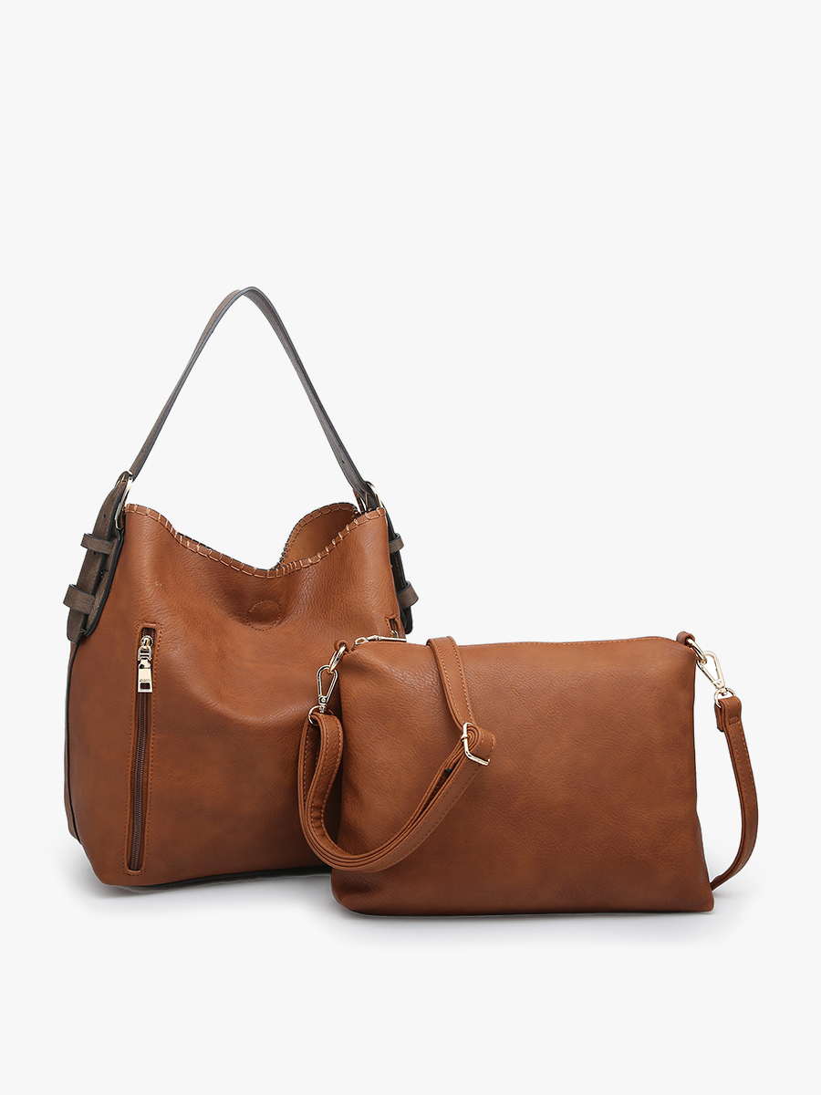 M1816A Alexa 2-in-1 Hobo Bag w/Dual Zip Compartments