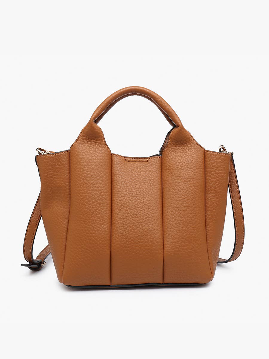 Jen & Co M2597 Maddox Paneled Satchel w/ Long Strap