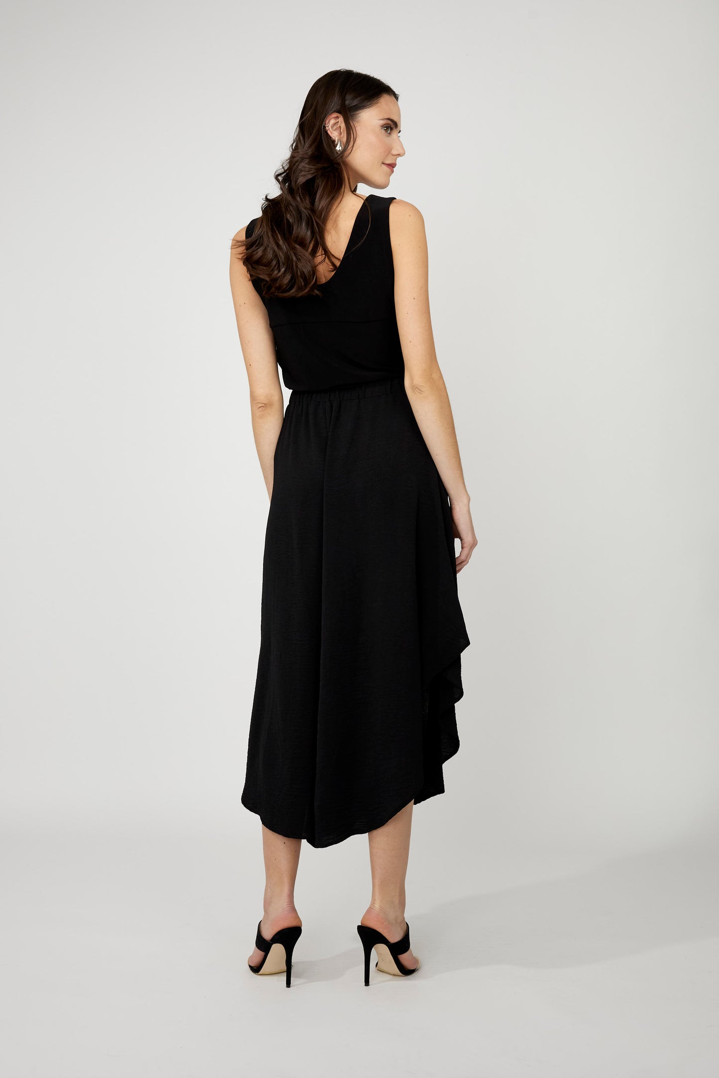 Compli K High Waisted Palazzo Pants Black