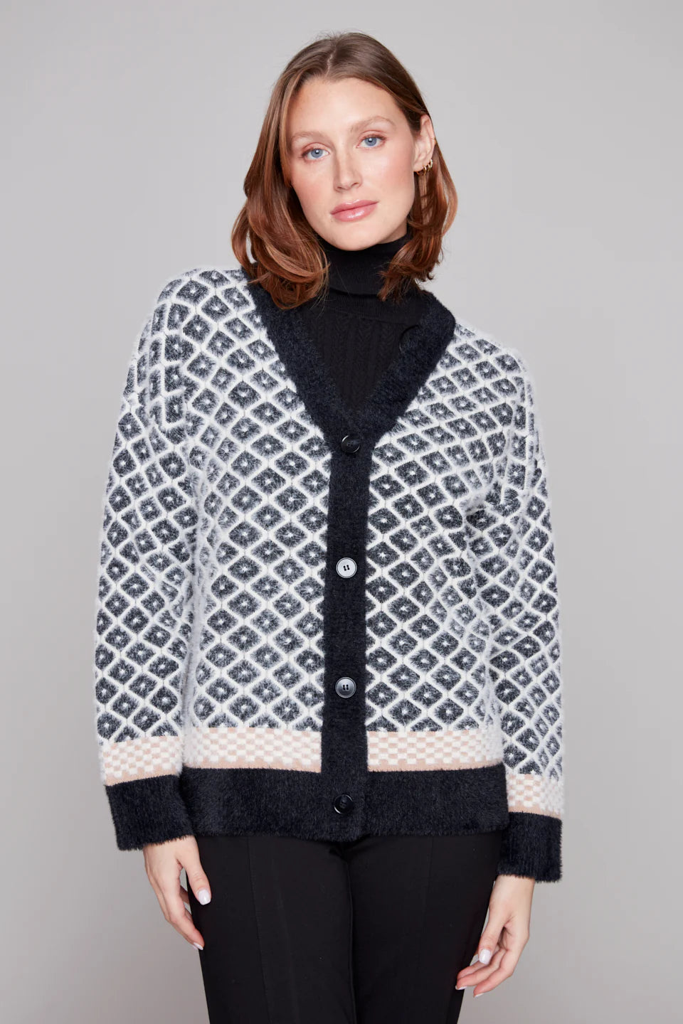 Carre Noir Diamond Cardigan