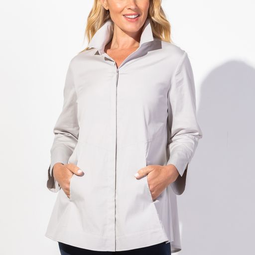 Habitat Hidden Placket Tunic Stone