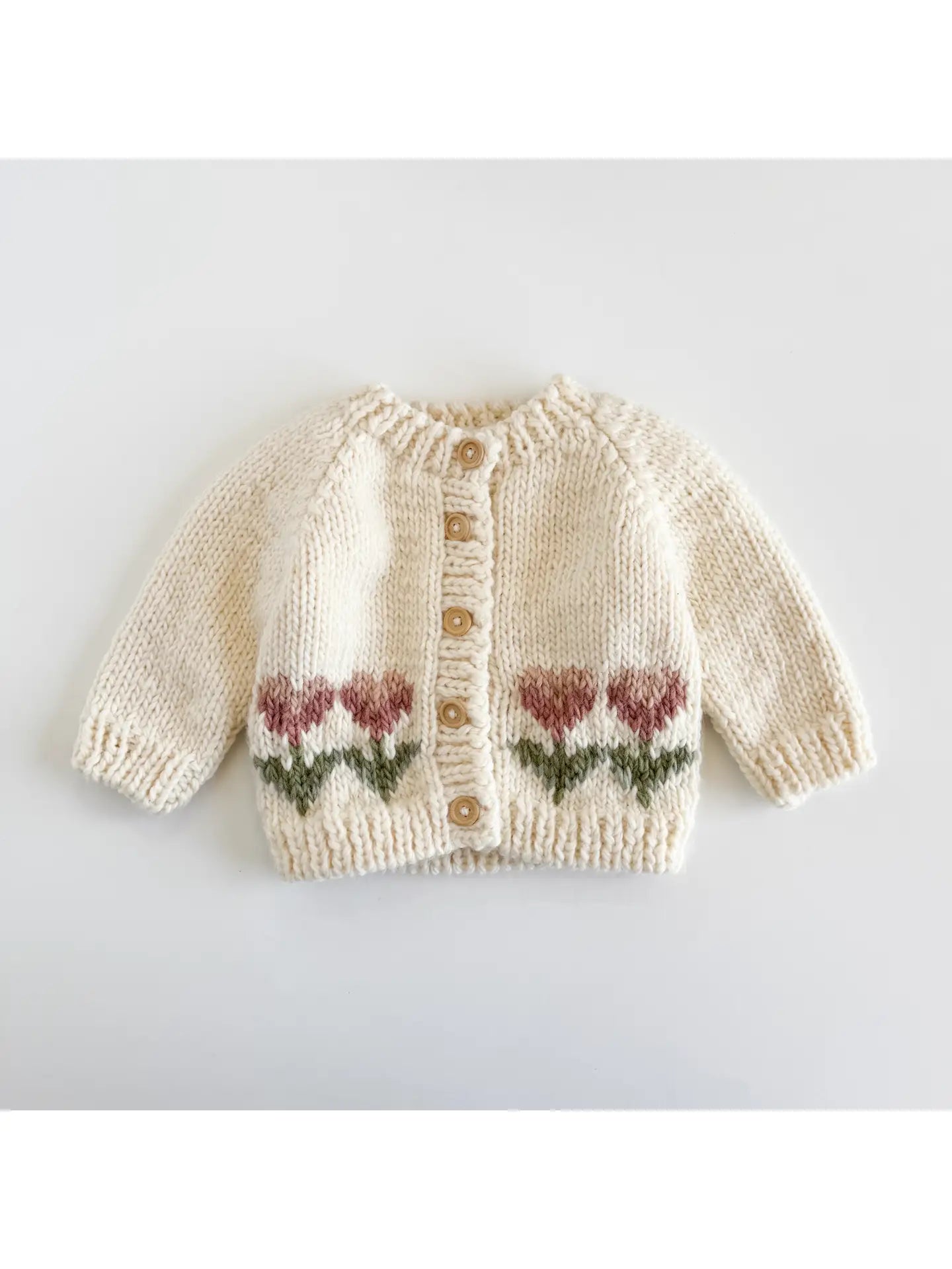 Tulip Flower Baby Hat and Cardigan set 12-24 Months