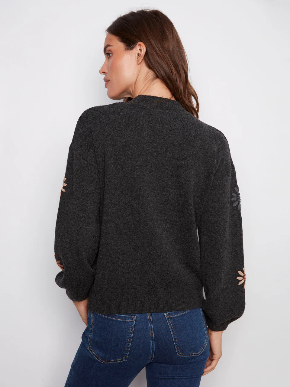 Charlie B Embroidered Flower Power Sweater