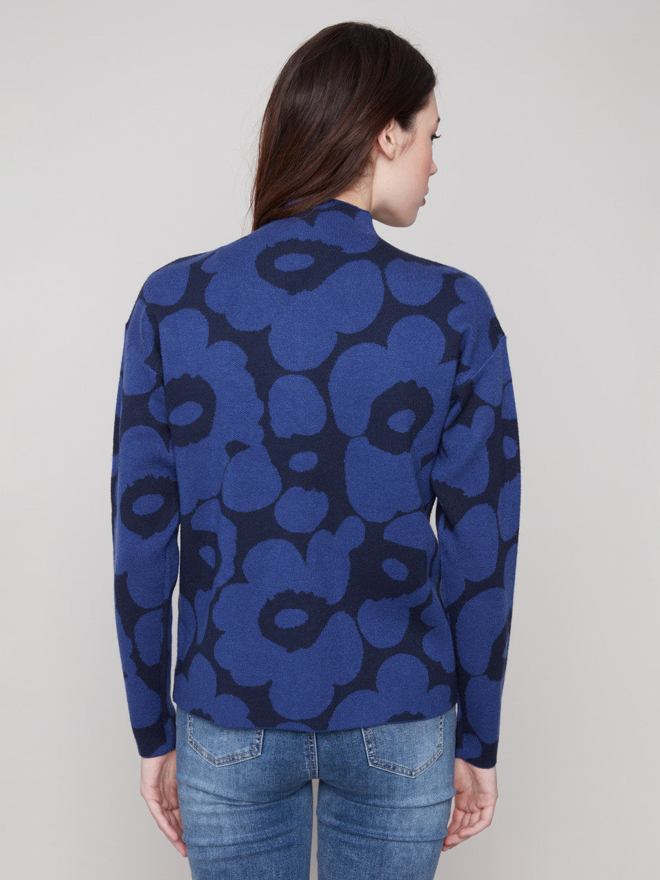 Charlie B Indigo Jacquard Sweater