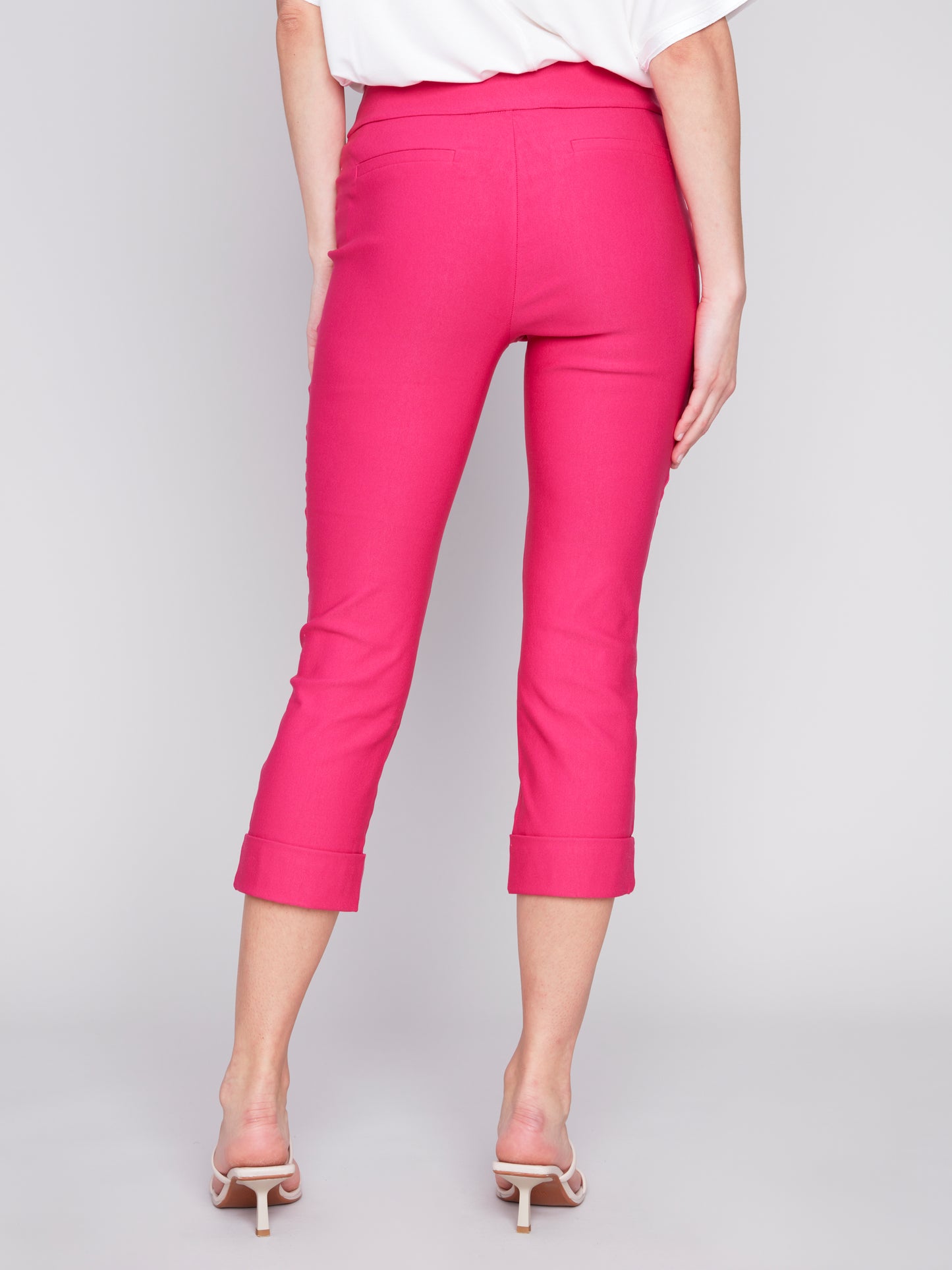 Charlie B Pull on Stretch Capri's Barbie Pink