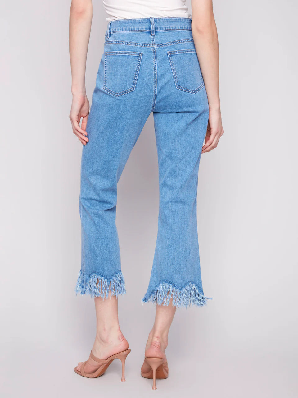 Charlie B Cropped Fringe Jeans