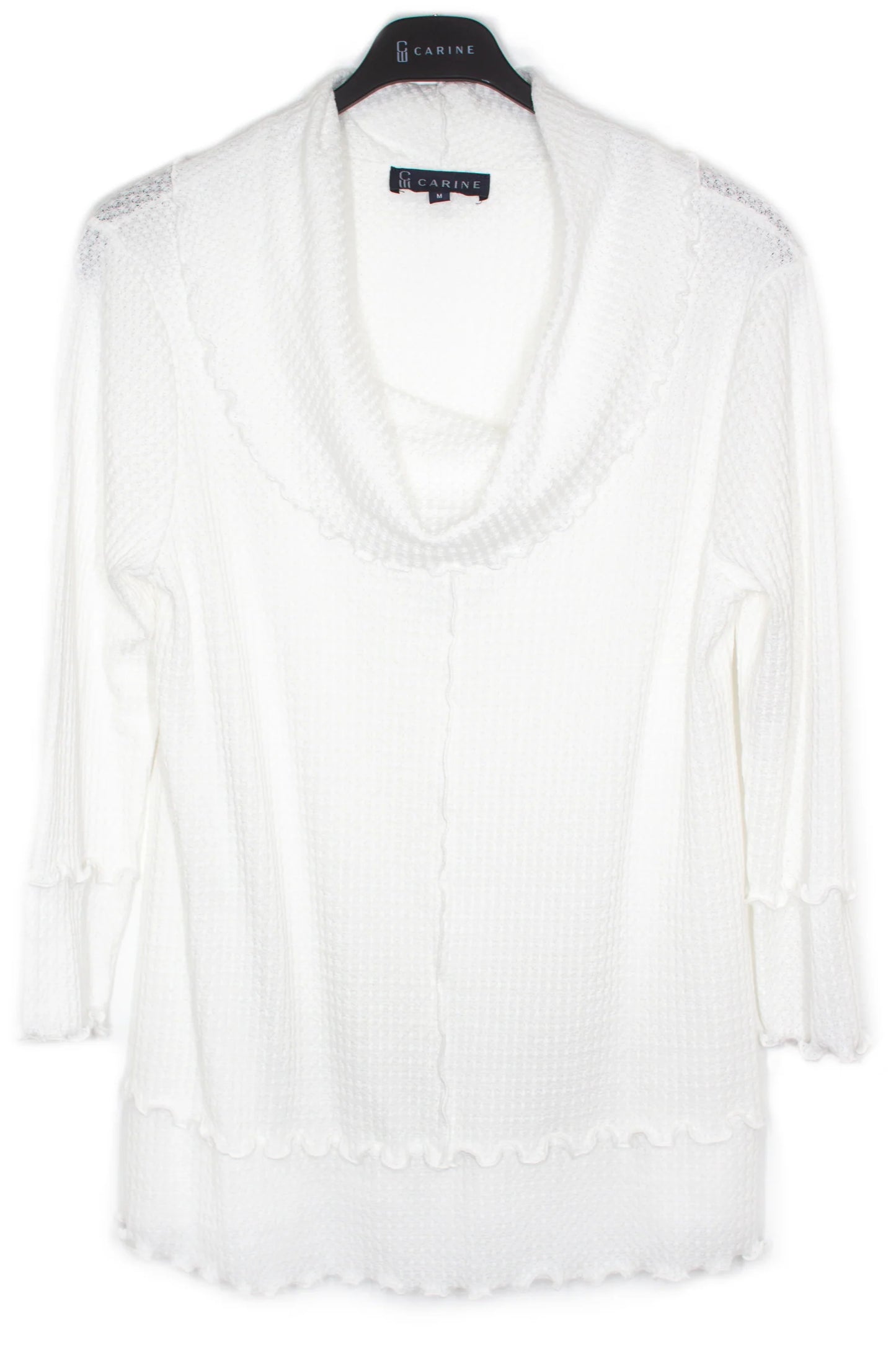 Carine Waffle Knit Cowl Neck