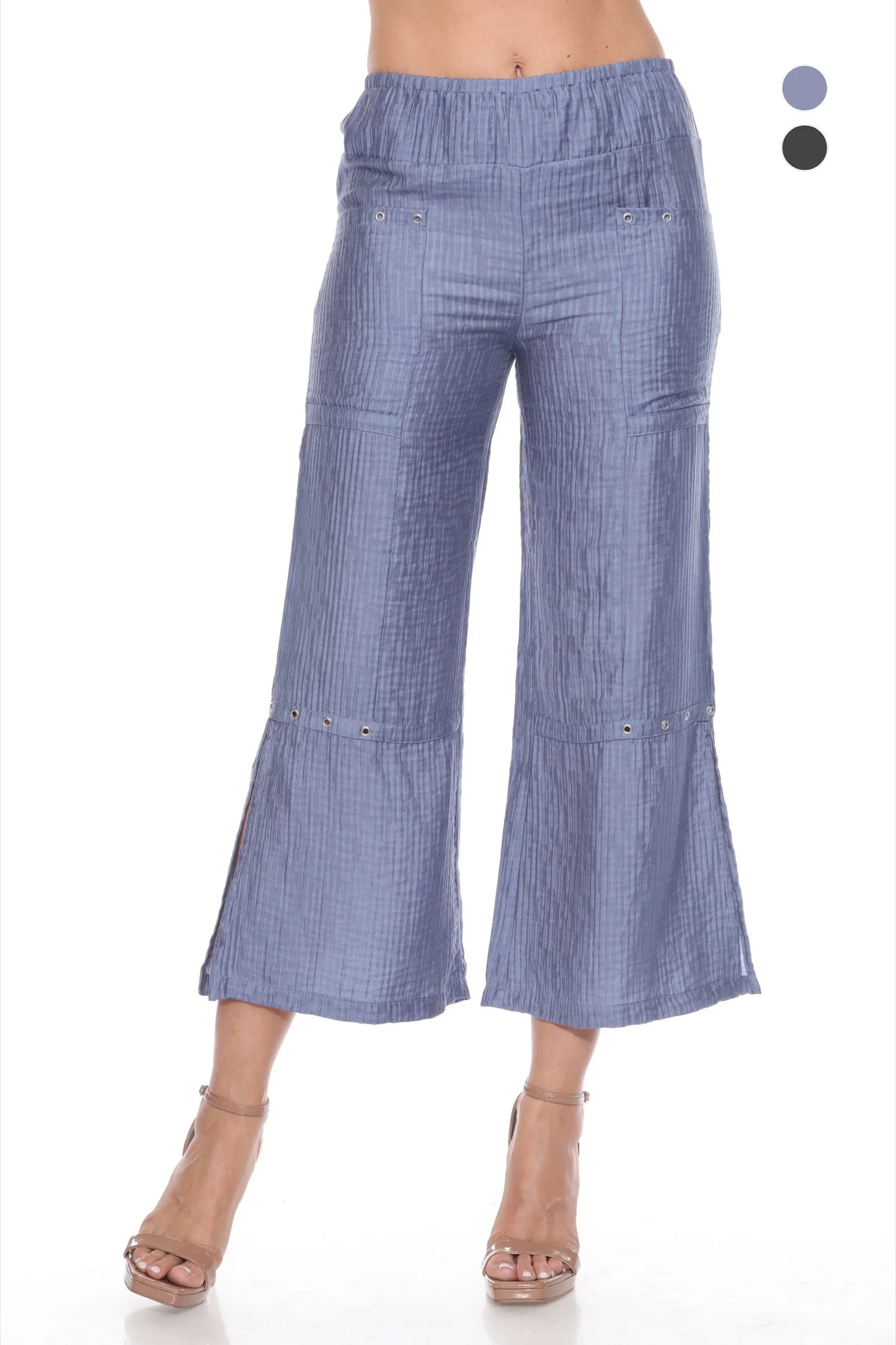 Carine SPlit Hem Pants with Rivets