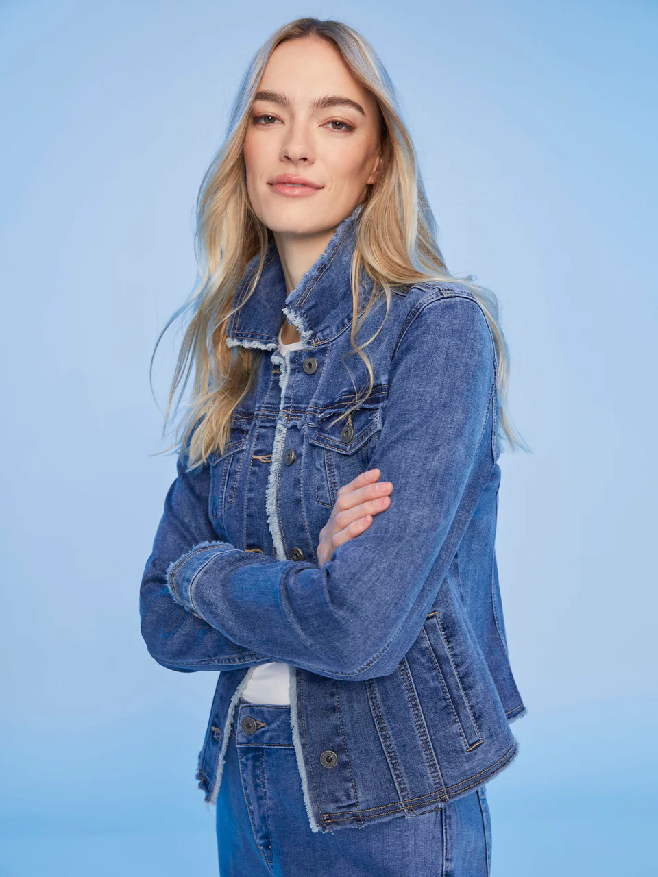 Charlie B Fringed Denim Jacket