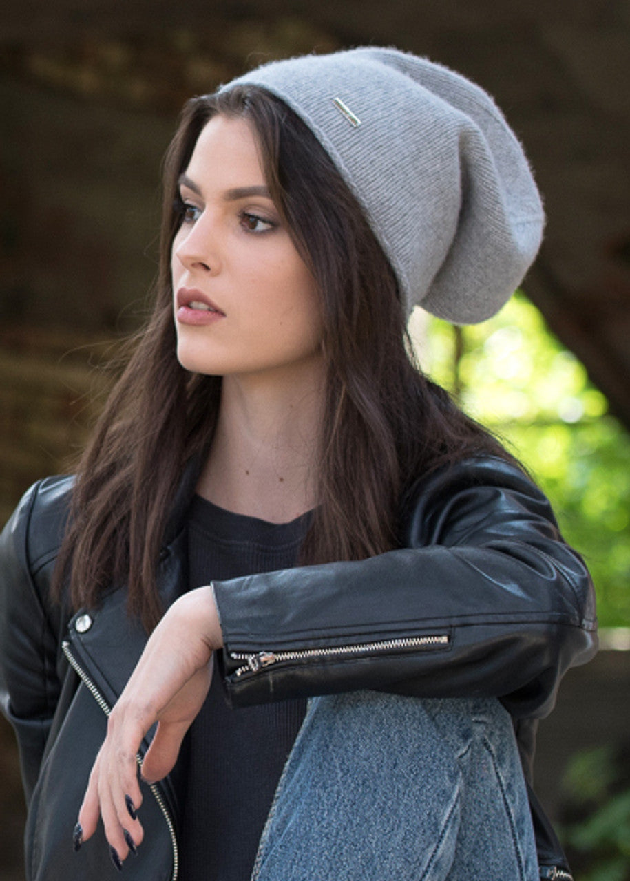 Frost Unisex Cashmere Slouchy Hat