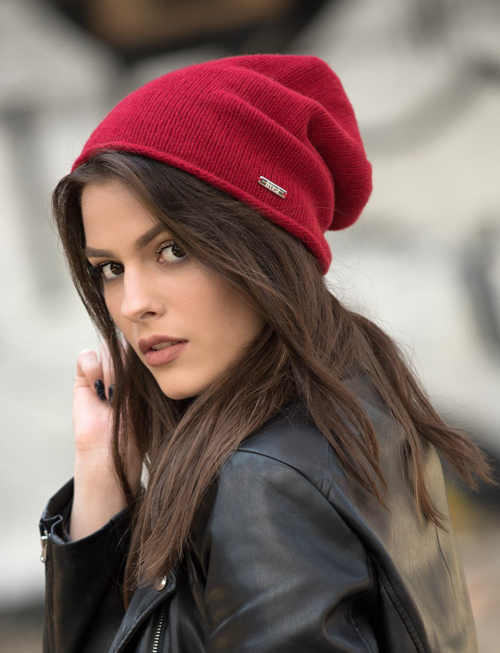 Frost Unisex Cashmere Slouchy Hat