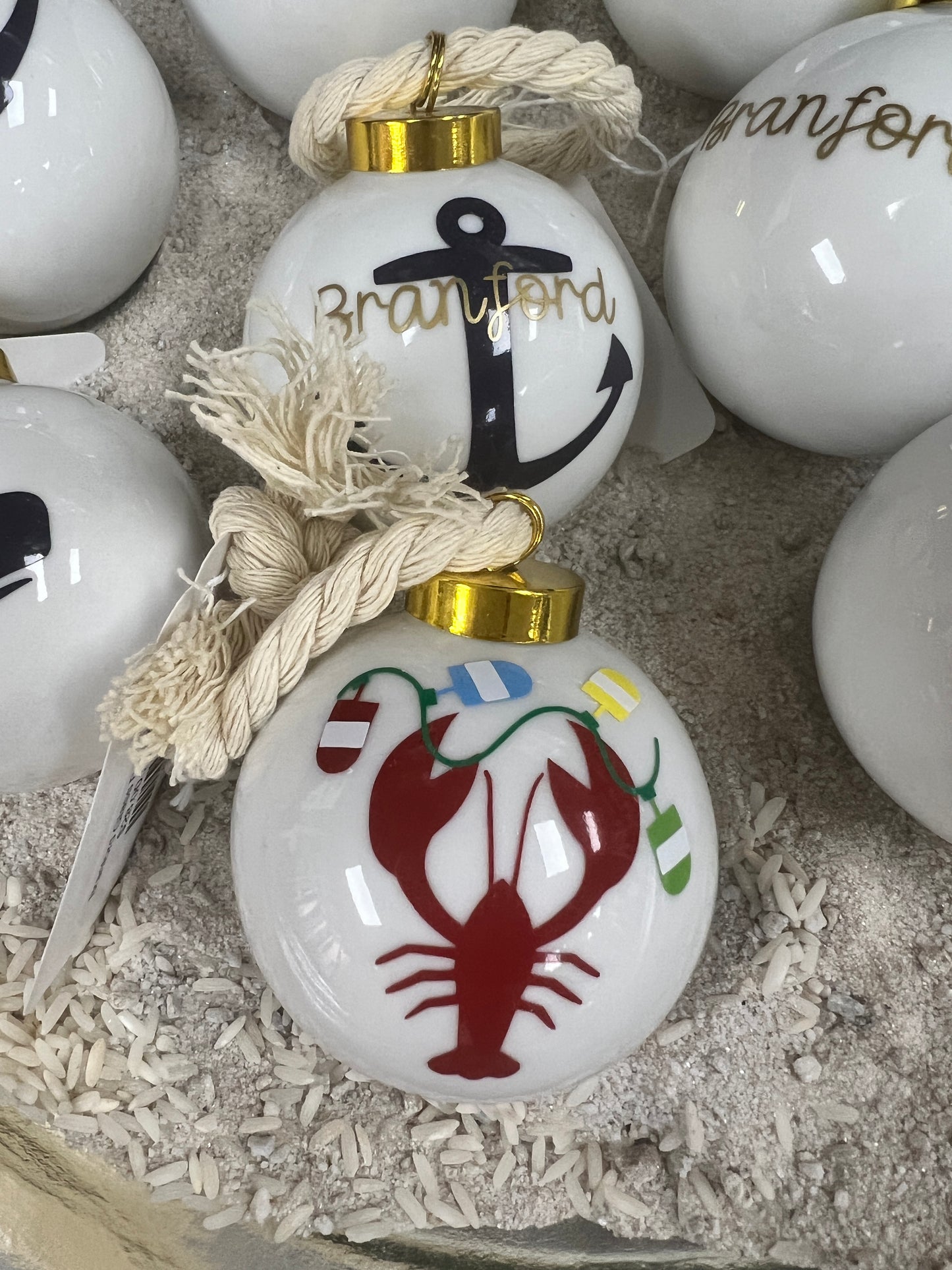 Branford Glass Ball Ornaments