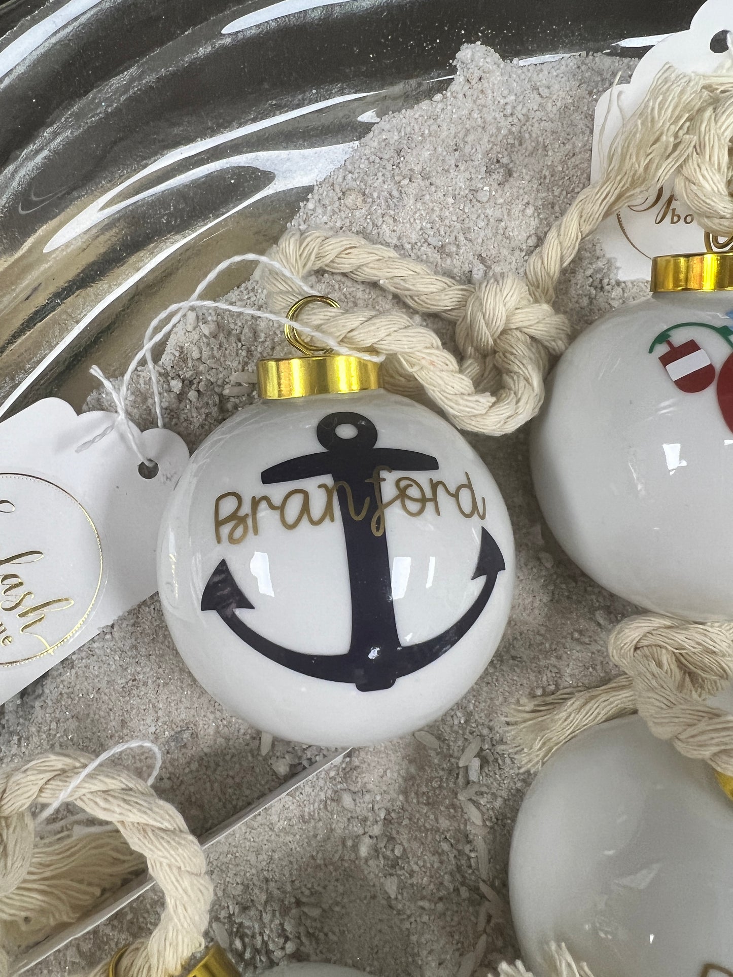 Branford Glass Ball Ornaments