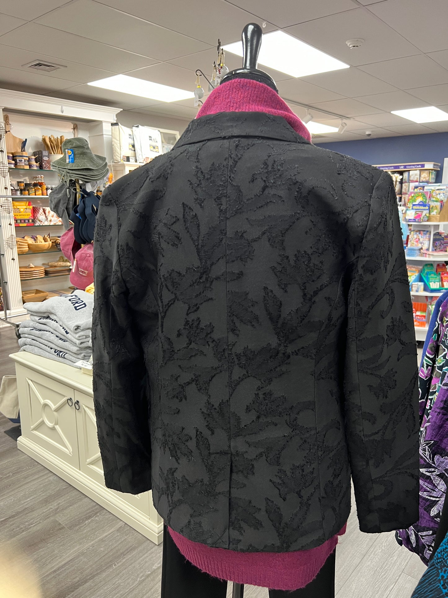 Carre Noir Woven Blazer Black