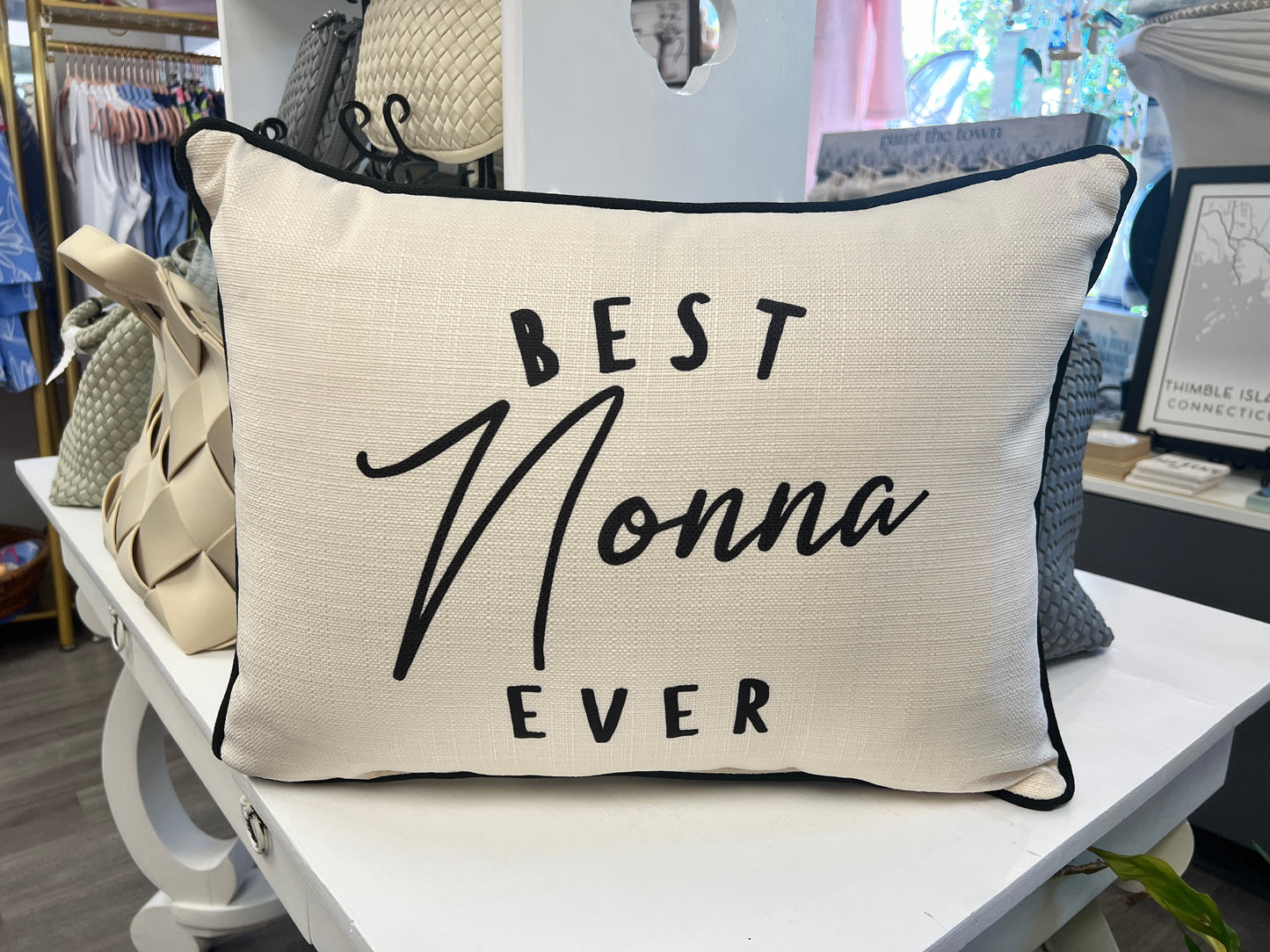 Little Birdie Best Nonna Ever Pillow