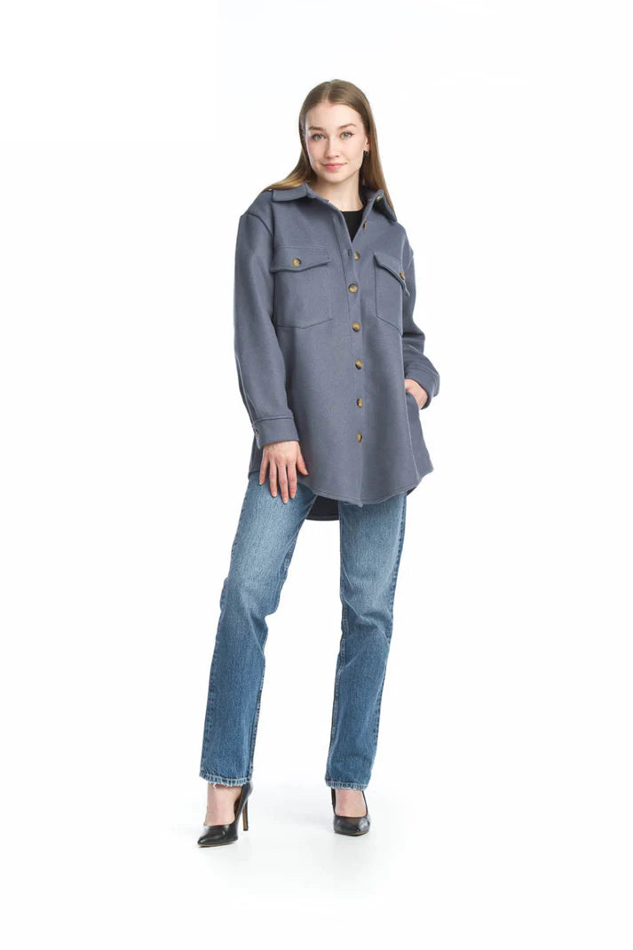 Papillon Slate Blue Shacket