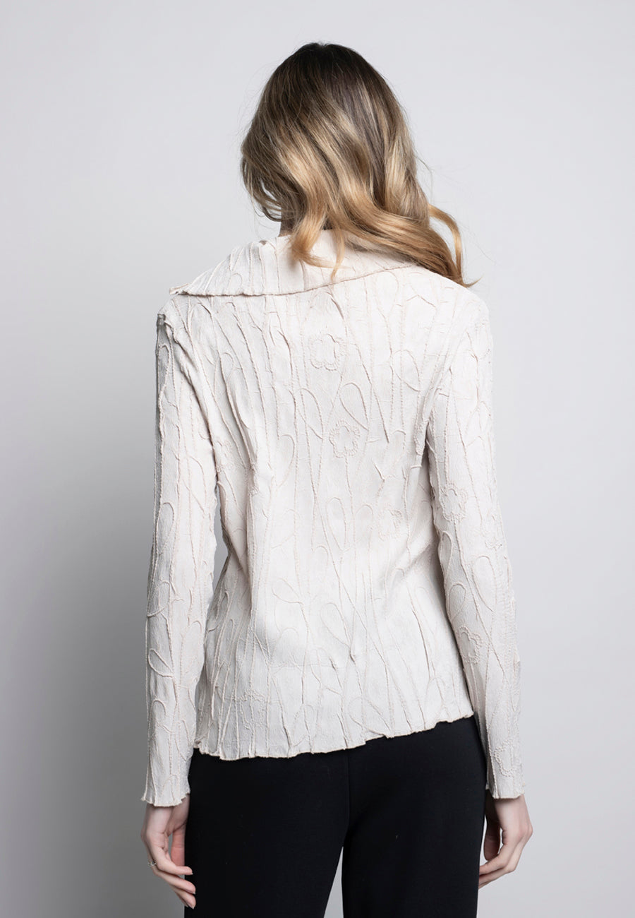 Picadilly Split Collar Embossed Shirt