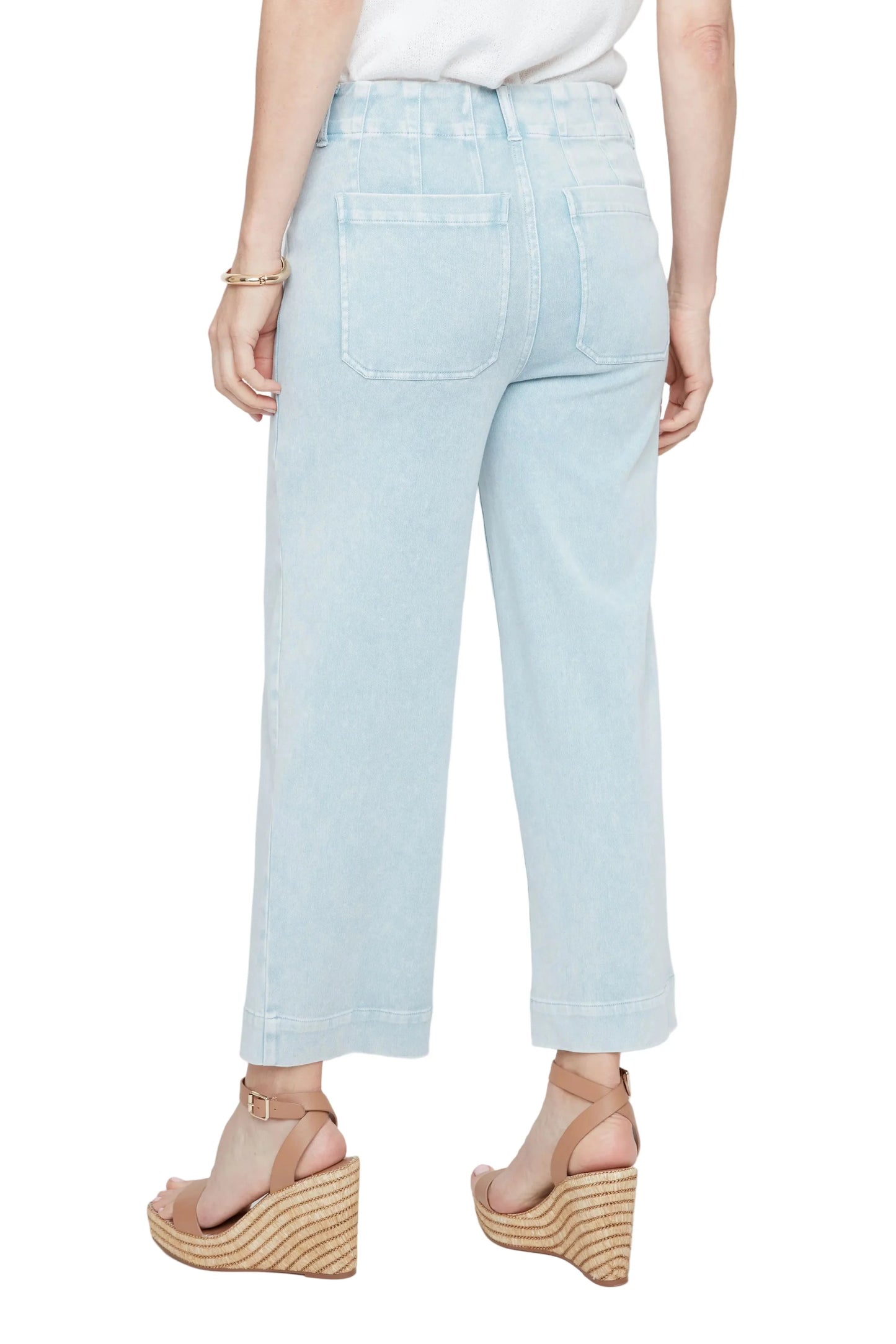 Renuar Wide Leg Crops Chambray
