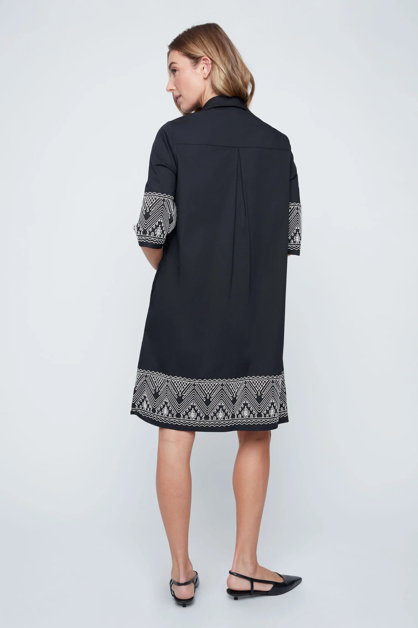 Renaur Embroidered Shirt Dress