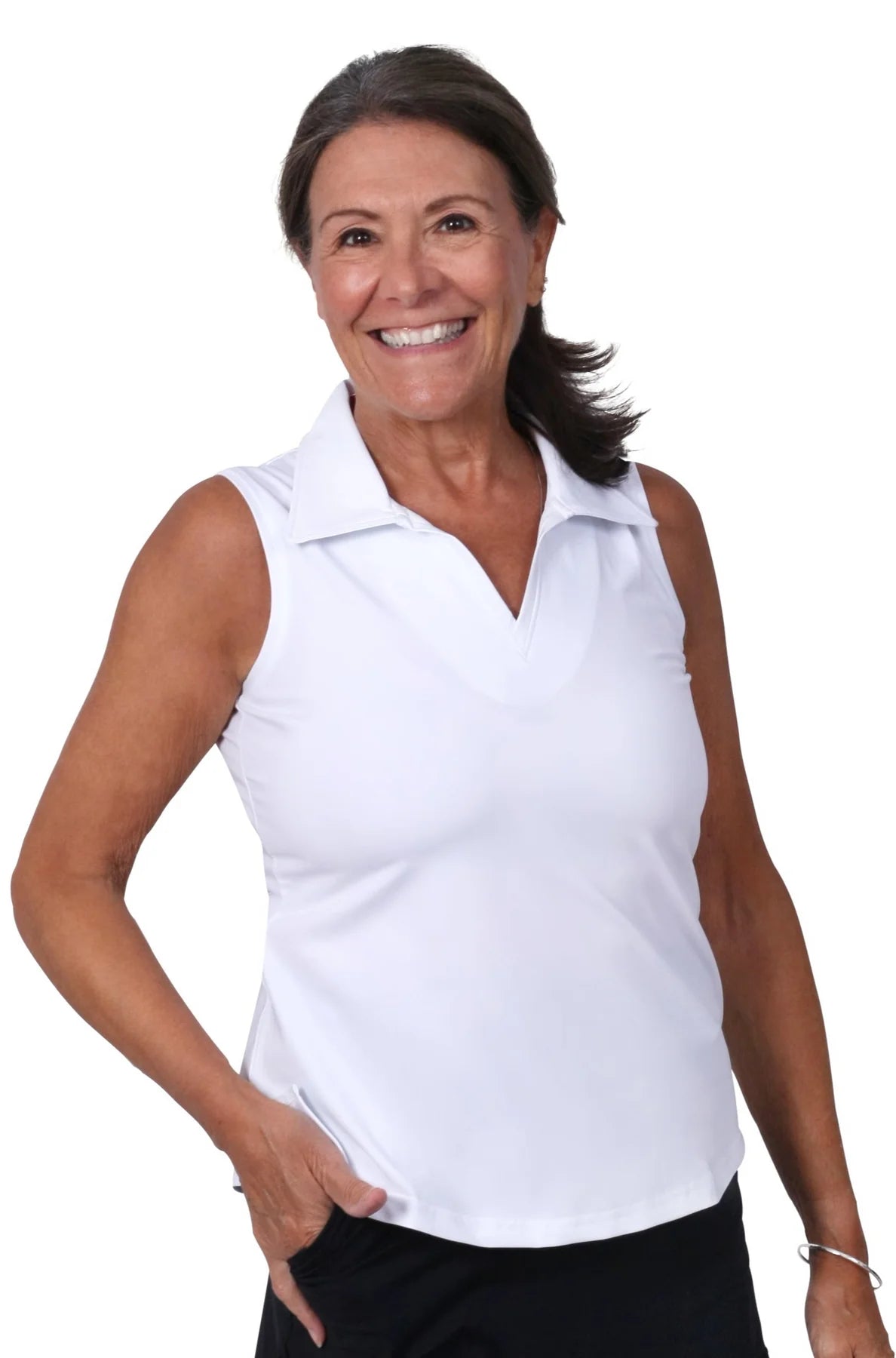 AnaClare Polo Top Sleeveless