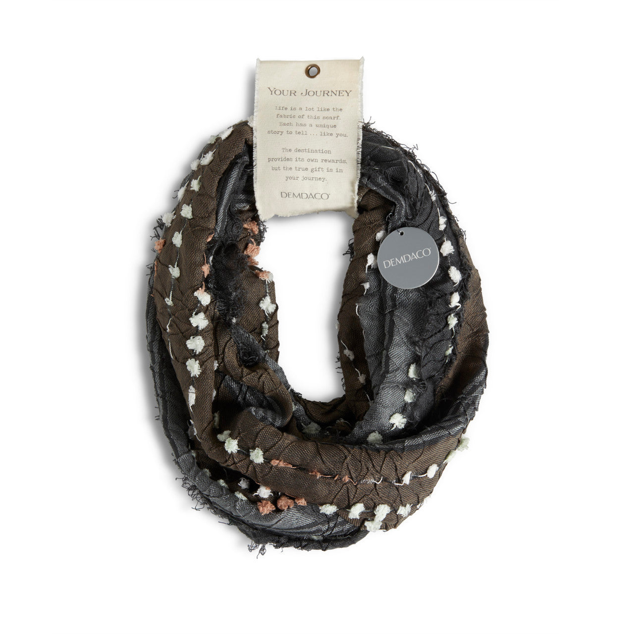 Demdaco infinity Scarf Gray Mix
