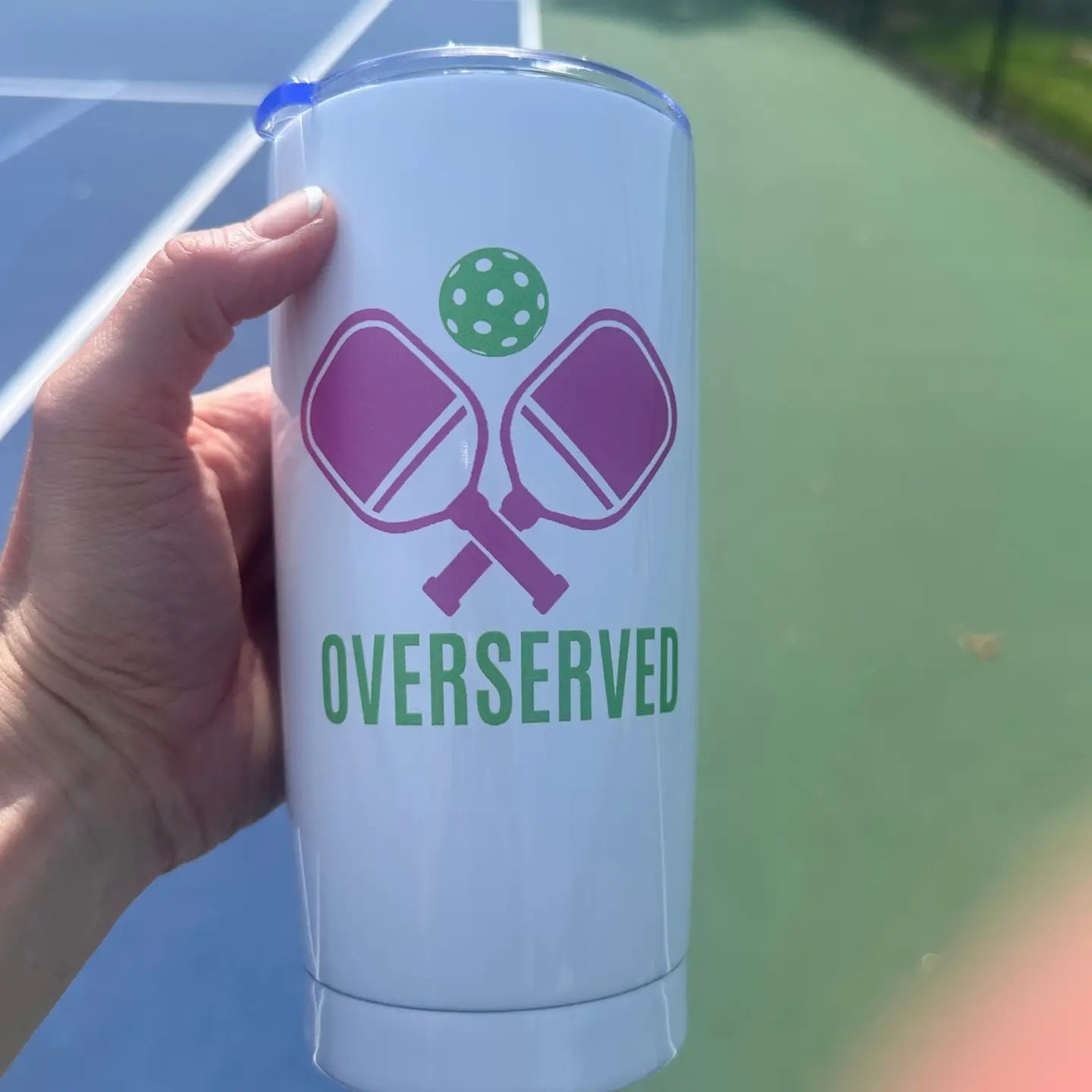 Pickleball 20 oz Tumbler Overserved