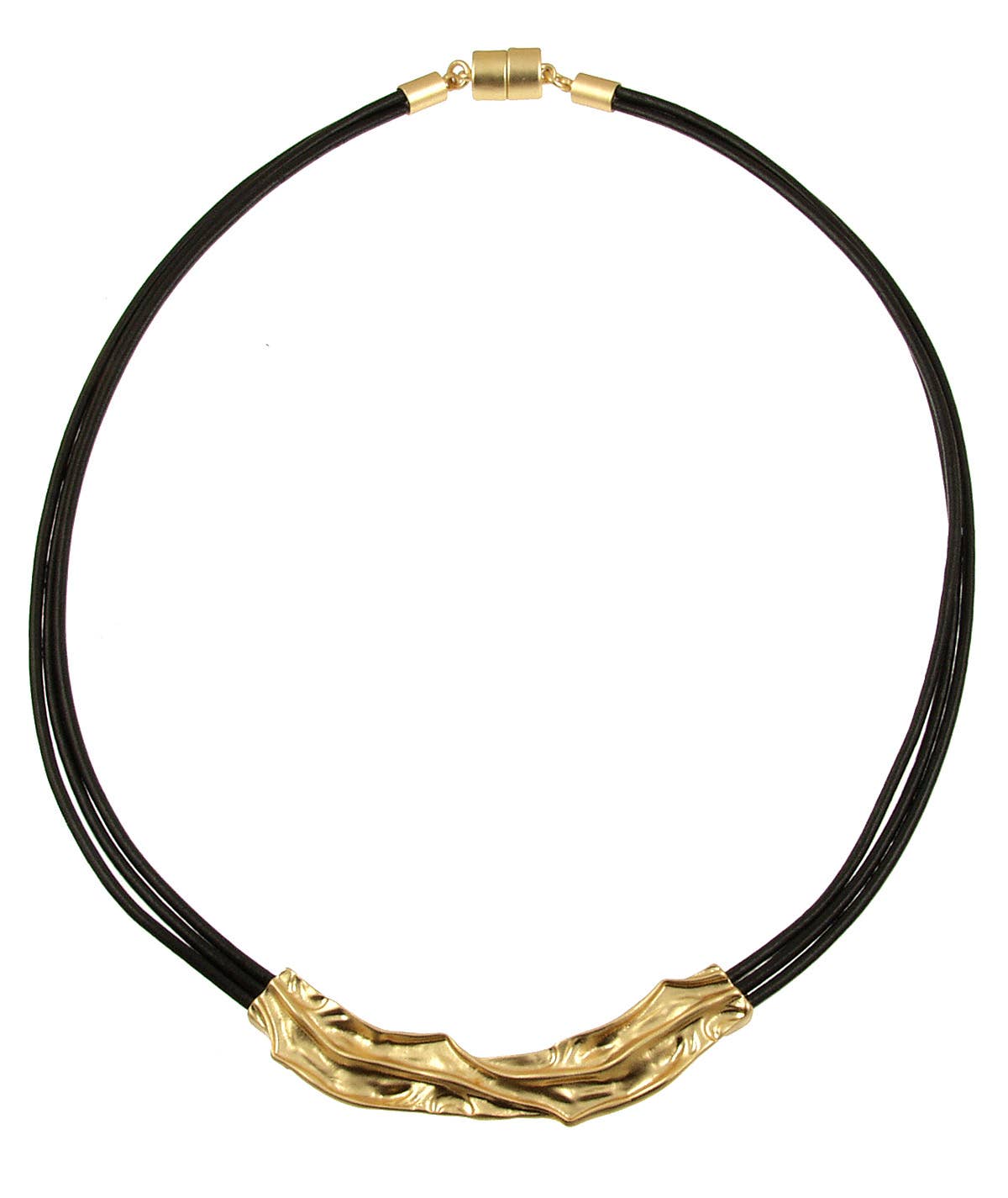 Twist design leather necklace