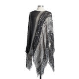 Demdaco Textured Poncho Black