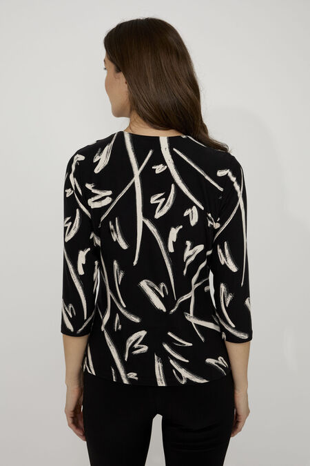 Compli K Brush Stroke Tie Front Top