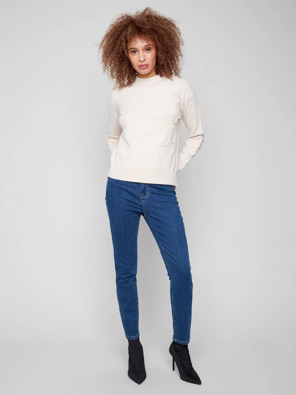 Charlie B Floral Patch Sweater