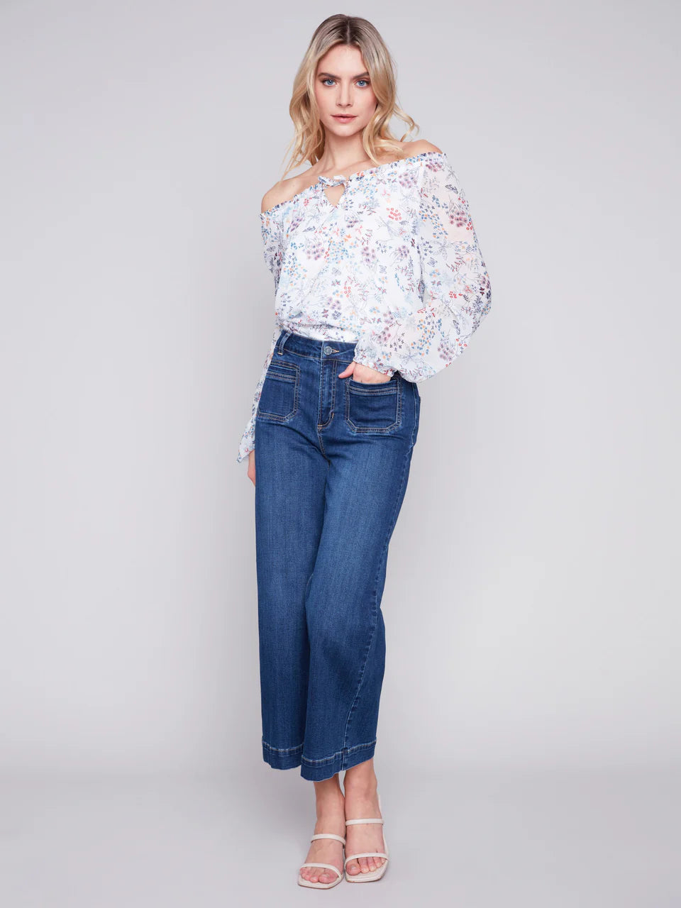 Charlie B wide Leg Denim Pants
