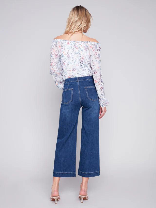 Charlie B wide Leg Denim Pants