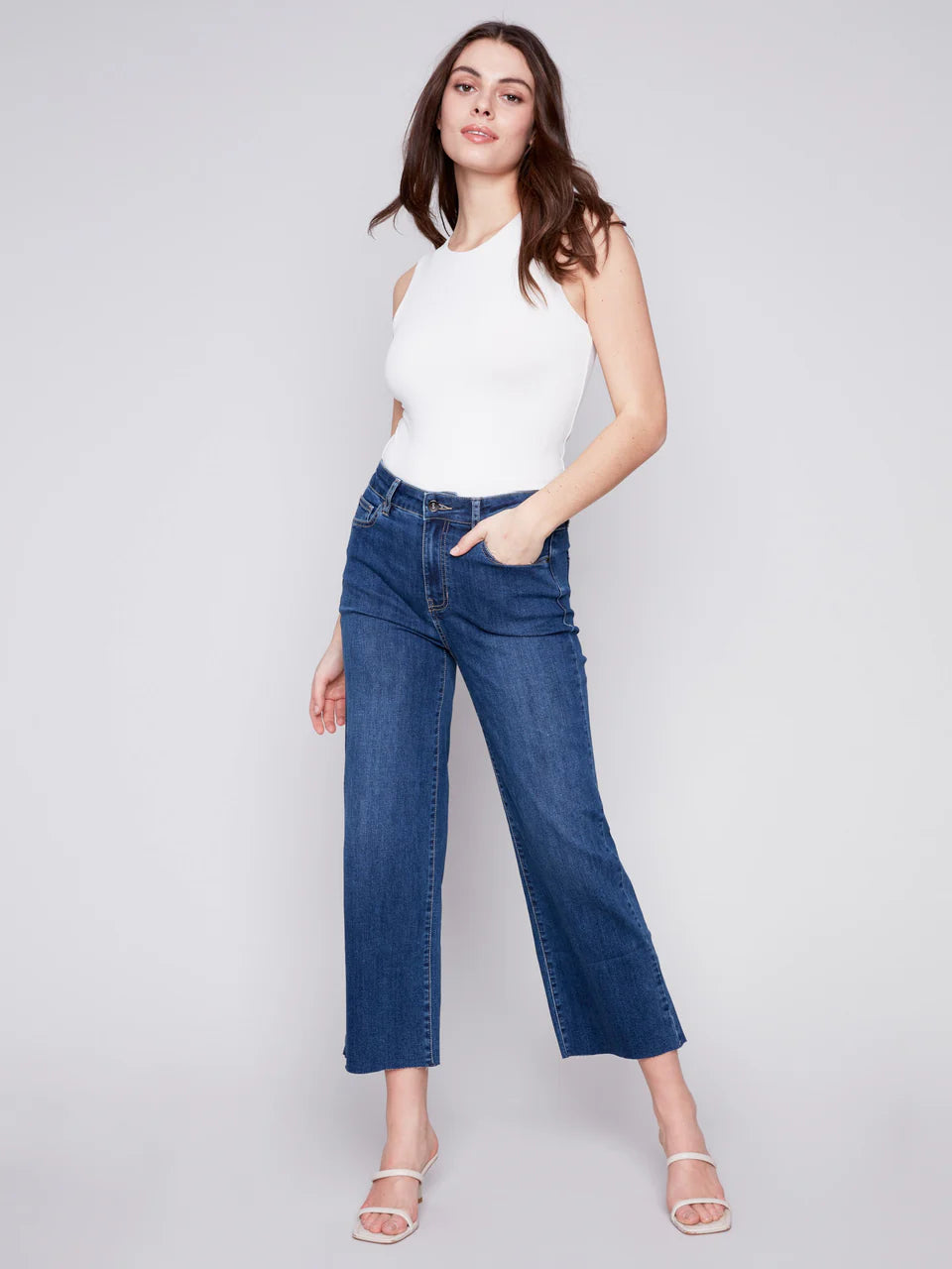 Chalrie B High Waist Flood Jeans