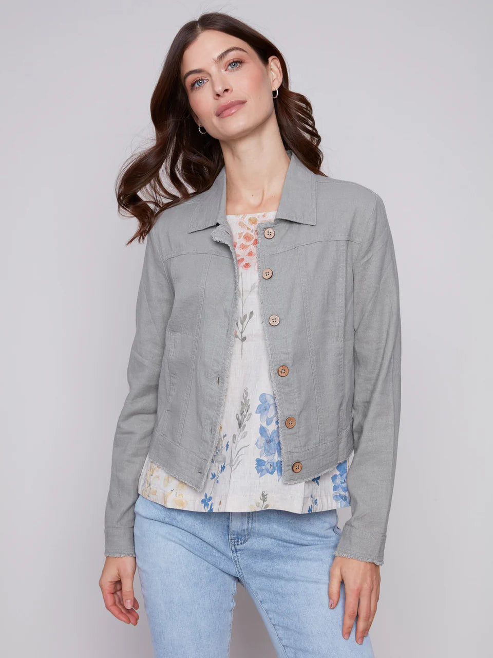 Charlie B Frayed Edge Jacket
